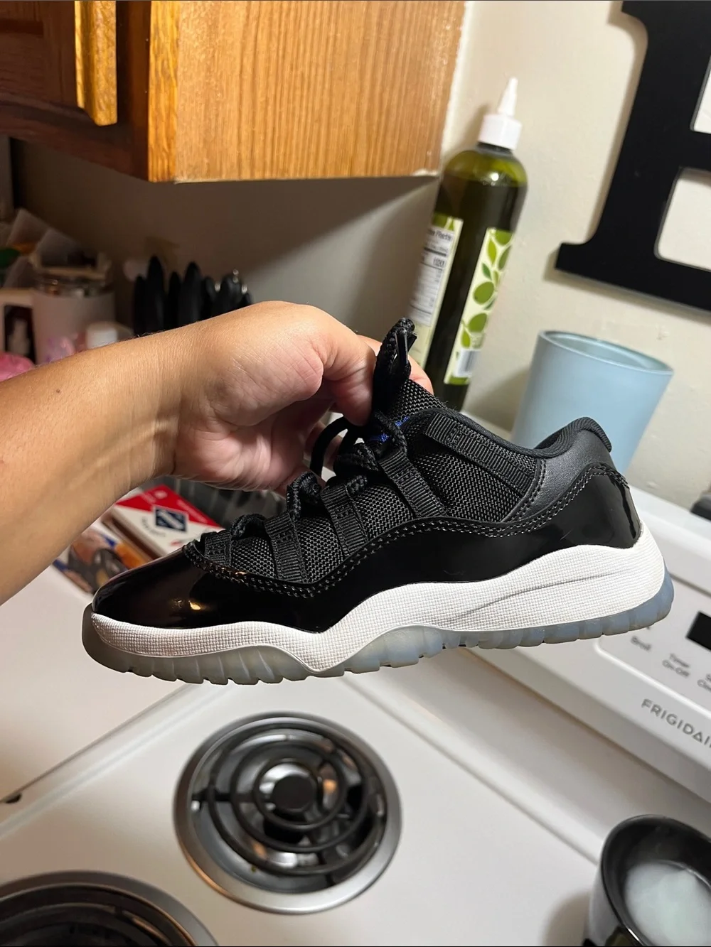 Jordan Kids Black and White Low-Top Sneakers